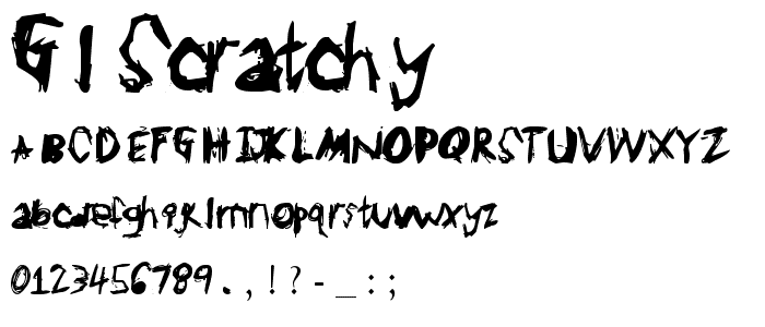 GL Scratchy font